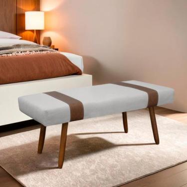 Imagem de Puff Recamier Retangular para Sala Quarto Belt 90cm Bouclê - SOFA STOR