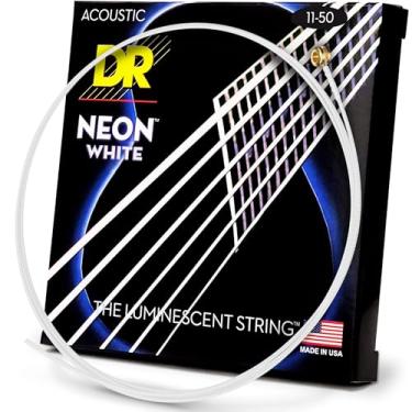 Imagem de Encordoamento DR Strings NEON White, Violão 11-50, Branca