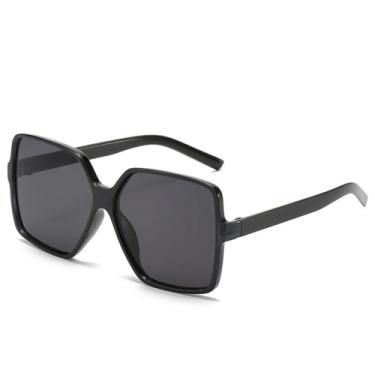 Imagem de Óculos de sol vintage femininos e masculinos, armação grande, óculos de sol femininos, retrô, moda masculina, 2, M