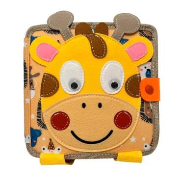 Imagem de Livro Sensorial de Feltro Montessori Busy Book Aprender Educacional Motora Prática para as Crianças