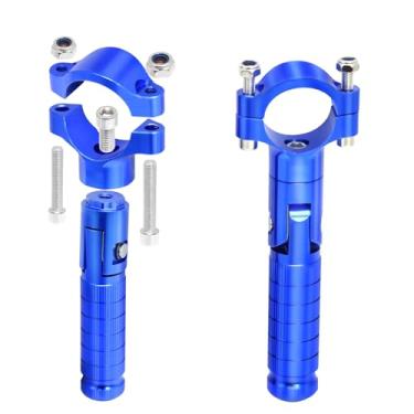 Imagem de YWLUWEI Apoios De Pés Universais Antiderrapantes Para Motocicleta, Bicicleta, Dobrável, 90 Graus, Passageiros Motocicleta Elétrica, Conjunto Traseiro, Pedais Descanso (Azul)
