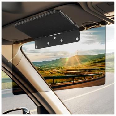 Imagem de ZDDGNN Viseira de sol para carro, extensor de viseira polarizada para carro, extensor de viseira ajustável UV400 atualizado, bloqueador solar antirreflexo para condução segura, proteção UV, luz