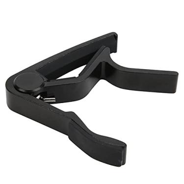 Imagem de Capo Mudar Alumínio Rápido para Guitarra Acústica/elétrica U Bass Violino Banjosilver Guitar Capometal Capoacoustic Guitar Capng (Preto)