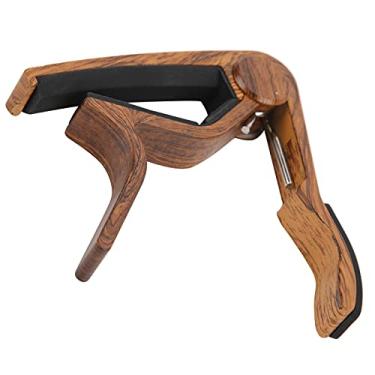 Imagem de Capo Mudar Alumínio Rápido para Guitarra Acústica/elétrica U Bass Violino Banjosilver Guitar Capometal Capoacoustic Guitar Capng (Grão de madeira escura)