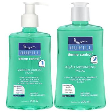 Imagem de Kit Sabonete Liquido Facial + Loção Adstringente Nupill Derme Control 