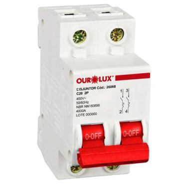 Imagem de Disjuntor Bipolar 20 Amperes C Ourolux