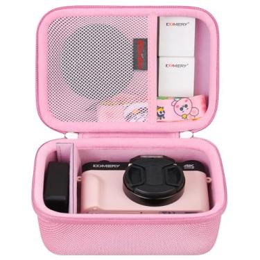 Imagem de Elonbo Estojo De Transporte Para Câmera Digital 4K Vlog Femivo/Vetek/Iweukjlo/Vjianger/Wikico/Saneen/Oiexi 48Mp, Bolsa Organizadora Compacta Viagem, Rosa