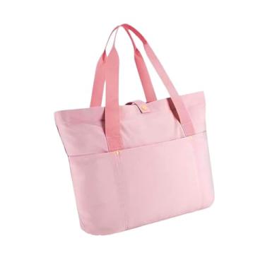 Imagem de UxicRuya Bolsa de bolsa impermeável grande 6 bolsos de 6 bolsos dobráveis ​​para laptop casual saco de laptop para viagens de férias de negócios de praia de, Rosa