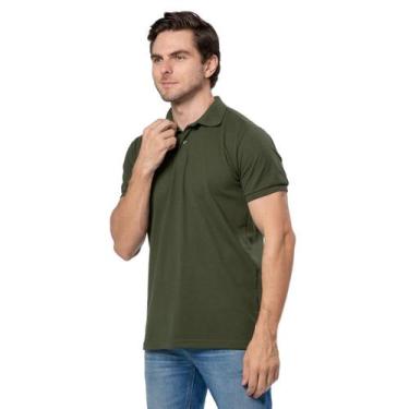 Imagem de Camiseta Polo Piquet Masculina - 4 Azes, Verde militar, P