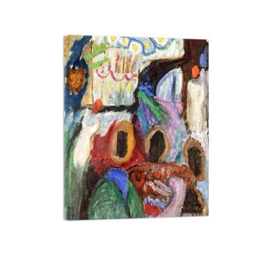 Imagem de Abstrato lona wall art pinturas famosas-Interior-Poster e impressões para decoração casa sala de estar 60x80cm24x31in Sem Moldura