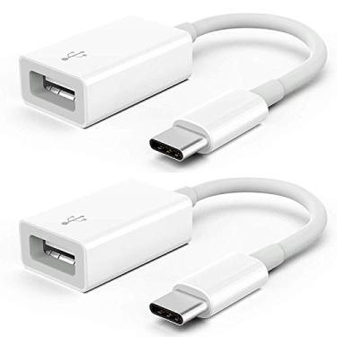 Imagem de SUMLETT USB C to USB 3.0 Adapter (2 Pack),Type C to USB 3.0 Female OTG Cable Compatible with MacBook Pro/Air M2/M1/2020, iPhone 15 Pro/Max,iPad Pro,XPS,Galaxy