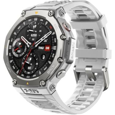 Imagem de Relógio inteligente T-Rex 3 with 48mm, GPS (with Privacy), Mapas Offline, Long Battery Life,328 Feet Water-Resistant, 170 Modos Fitness/Sport, AI, Voice Control, para Android ou iPhone (Trex 3 Grey)