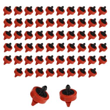Imagem de 60 peças 2L Emissores Gotejamento Compensadores de Pressão, Fluxo Constante Gotejadores de Irrigação para Tubos 1/4" Aspersores Irrigação por Gotejamento para Jardim Plantas Estufas Sistemas