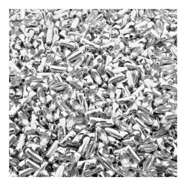 Imagem de Fecho Canoa para Corrente Bolinha 2.4mm com 100 unidades - LNS, Prata
