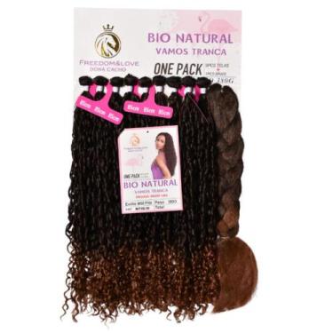 Imagem de Cabelo Cacheado Com Jumbo 2 Em 1 Bio Fibra Natural Miss Pink - bbless,