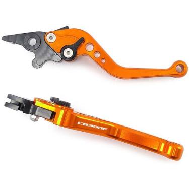 Imagem de Manete Esportivo Cb300f Twister Gravado a Laser - NoBrand, Laranja