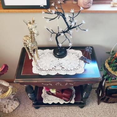 Imagem de Polkar Toalha de mesa de algodão feita à mão em crochê, toalha de mesa, toalha de mesa (Bege - 26,9 x 43 cm - J)