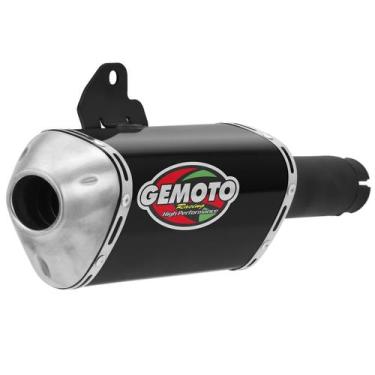 Imagem de Ponteira Esportiva Racing 3 Trioval Cb 250 Twister Gemoto, PRETO