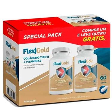 Imagem de Colágeno Tipo II FlexiGold 60 Cápsulas - Herbamed