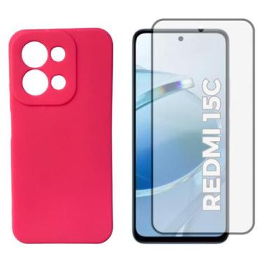 Imagem de Capa Silicone + Película de Vidro 3D Para Xiaomi Redmi 15c - Generica,