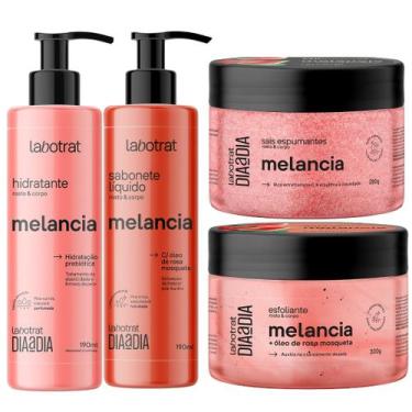 Imagem de Kit Banho Premium Labotrat Melancia Completo 4 Produtos C/ Sais Cheiro