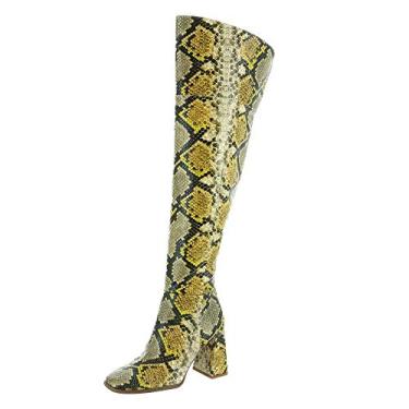 Imagem de Circus by Sam Edelman Bota de cano alto feminina Pamela, Estampa amarela multicobra, 5.5