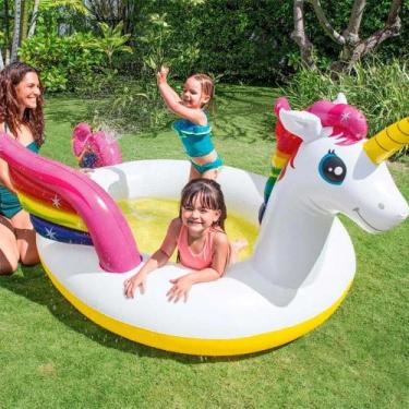 Imagem de Piscina Inflável Infantil Unicornio Cor Multicolor - INTEX