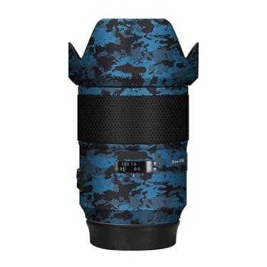 Imagem de Adesivo de câmera antiarranhões com tampa de lente para Tamron SP 35 mm F1.4 adequado para Canon EF Mount película protetora decalque 35 1.4 (azul cavaleiro)