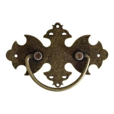 Imagem de Puxador Colonial Alça De Bau Móveis - Alça Caixão Ouro Velho