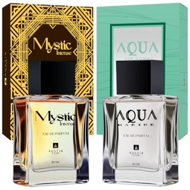 Imagem de Perfume Masculino Arabe Kit: Mystic e Aqua Oriental Aquático Longa Duração Eau De Parfum 50ml cada