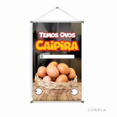 Imagem de Banner pronto Ovo Caipira BA 236 medida 45x70 cm arte pronta