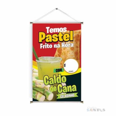 Imagem de Banner pronto Pastel e Caldo de Cana BA 262 medida 45x70 cm arte pront