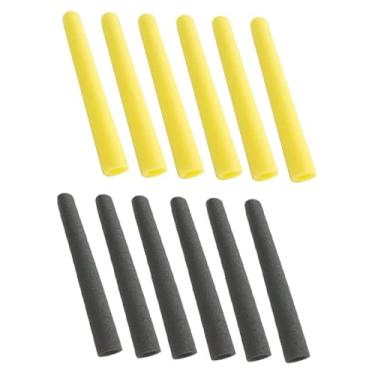 Imagem de IEUDNS 12x Protetores de Poste de Espuma para Trampolim Anticolisão 16 Polegadas Substituição para Acessórios de Trampolim Infantil, Preto e Amarelo