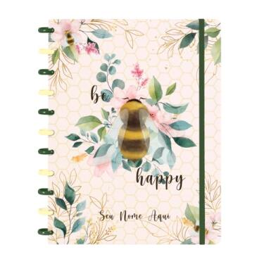 Imagem de Caderno de Discos Flex Inteligente Iscool Personalizado Grande Bosque Abelha