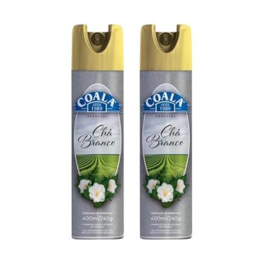Imagem de Kit 2 Coala Odorizador de Ambiente Aerossol 400 ml Chá Branco