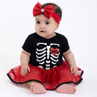 Imagem de Body Bebê Mesversário Menina Cinderela +Tule +Laço Papilloo, Branco, P