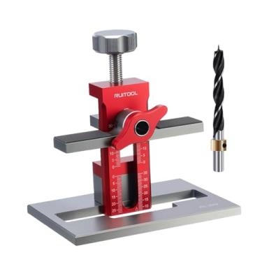 Imagem de Bothyi Gabarito para ferragens de armários, liga de alumínio, fácil instalação, ferramenta de posicionamento com braço de suporte e braçadeira para, com 1 Broca