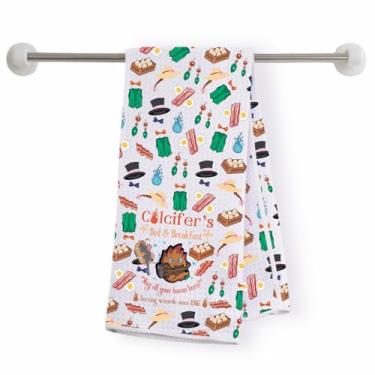 Imagem de FOTAP Toalha de cozinha japonesa Fire Demon Bed & Breakfast Inspirada em Anime Presente Amante Fire Demon Toalha de chá Presente de inauguração de casa (Cal-Bed-KT)