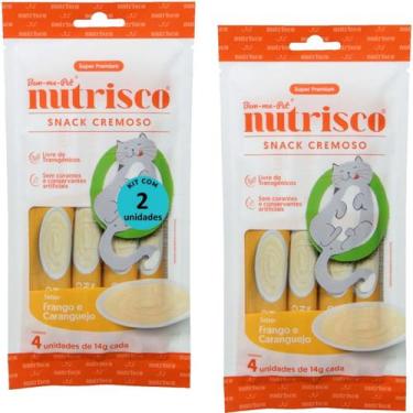 Imagem de Snack cremoso nutrisco gatos 14g frango e caranguejo com 4 un - kit co