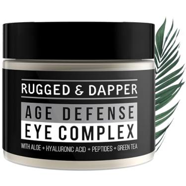 Imagem de RUGGED & DAPPER Creme masculino premium para os olhos | Age Defense para olheiras, rugas e olhos inchados | Sem cheiro | Ácido hialurônico, Aloe + óleo de argan