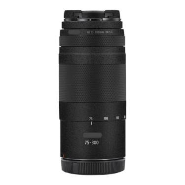 Imagem de Adesivo para lente de câmera 75-300 4-5.6 Película protetora para Canon RF 75-300 mm F4-5.6 (preto fosco)