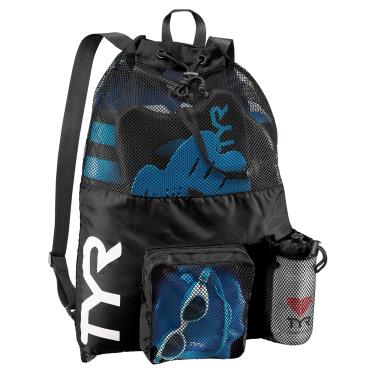 Imagem de TYR, Mochila Big Mesh Mummy para natação, academia e treino, Preto, Único