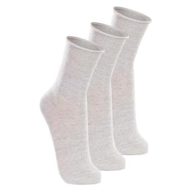 Imagem de Kit com 3 Pares de Meias sem Punho Casual Lupo 1275-011, Cinza, 37-44