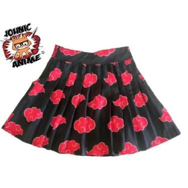 Imagem de Saia Pregueada Akatsuki Naruto Nuvem Cosplay Anime, PP