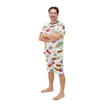 Imagem de Pijama Masculino Curto Divertido Bang-Bang - Alegria de Montar, M