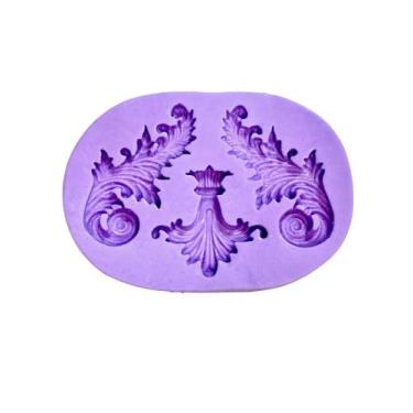 Imagem de F1468 molde de silicone arabesco confeitaria biscuit - confeitaria dos