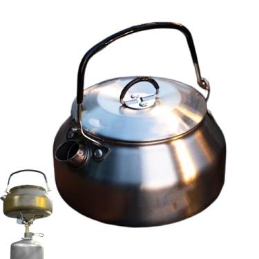 Imagem de Chaleira De Chá Em Aço Inoxidável 0.8L | Chaleira De Água Em Aço Inoxidável Com Ponteira Dobrável | Dispensador Portátil Para Cozinha Viagem Acampamento Escritório Fogão