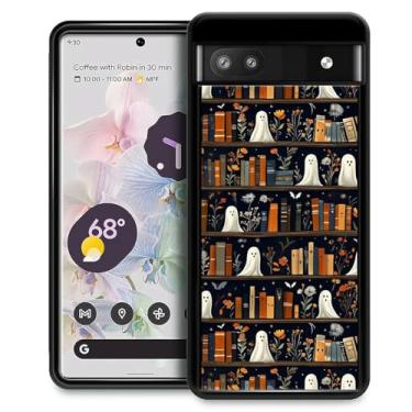 Imagem de TAMEFOX Capa compatível com Google Pixel 7A, capa protetora para Google Pixel 7A, fantasma de Halloween Grimoire Ghost, fina, macia, à prova de choque, para mulheres e meninos