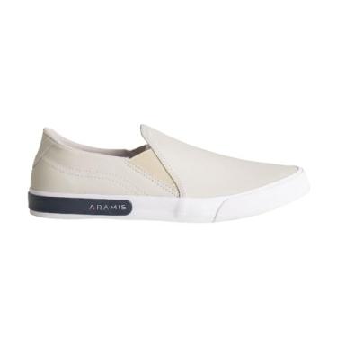 Imagem de Tênis Aramis Stripe Slip On Off White Masculino - 44 - Masculino - Creme