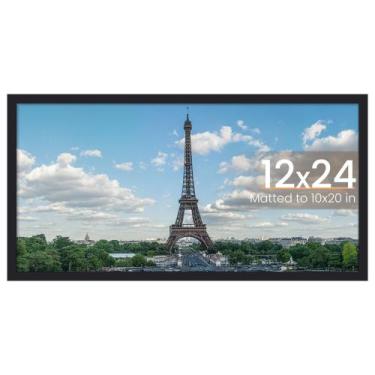 Imagem de Porta-retratos upsimple 12x24 preto para 10x20 com tapete ou 12x24 - u